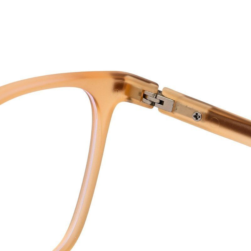 Blokz | Transparent Orange Medium Full Rim RECTANGLE Computer Glasses for Men & Women [Blue Block]