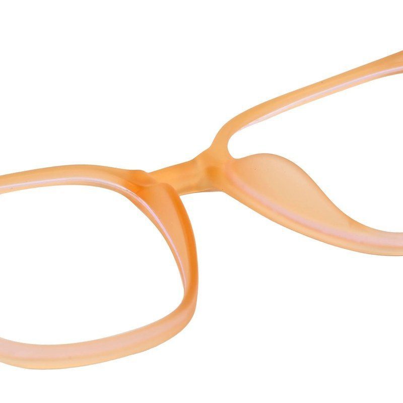Blokz Transparent Orange Medium Full Rim RECTANGLE Computer Glasses for Men & Women — Hashtag Eyewears