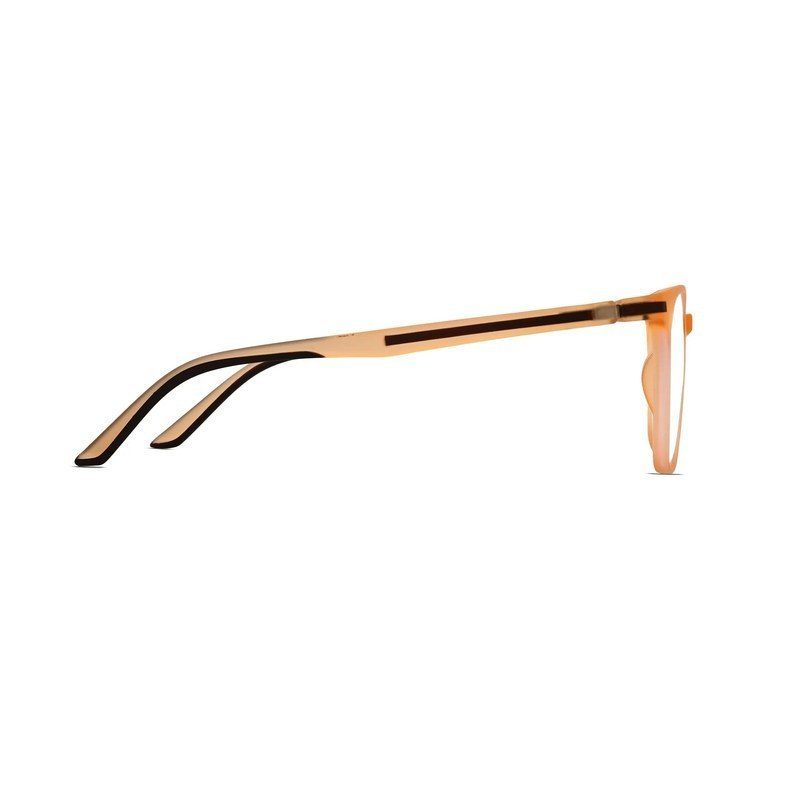 Blokz Transparent Orange Medium Full Rim RECTANGLE Computer Glasses for Men & Women — Hashtag Eyewears
