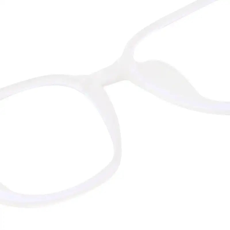 Blokz | Transparent White Medium Full Rim RECTANGLE Computer Glasses for Men & Women [Blue Block]