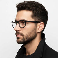 BluArmor Black Medium Full Rim SQUARE Computer Glasses for Men & Women — Hashtag Eyewears