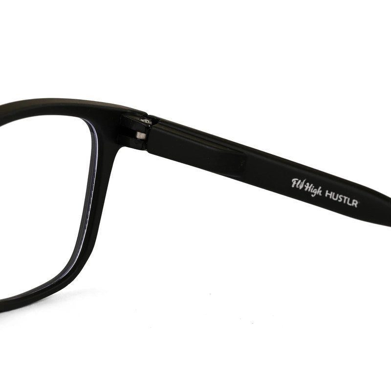 BluArmor Black Medium Full Rim SQUARE Computer Glasses for Men & Women — Hashtag Eyewears
