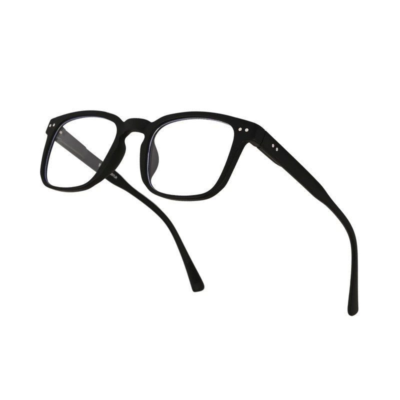BluArmor Black Medium Full Rim SQUARE Computer Glasses for Men & Women — Hashtag Eyewears