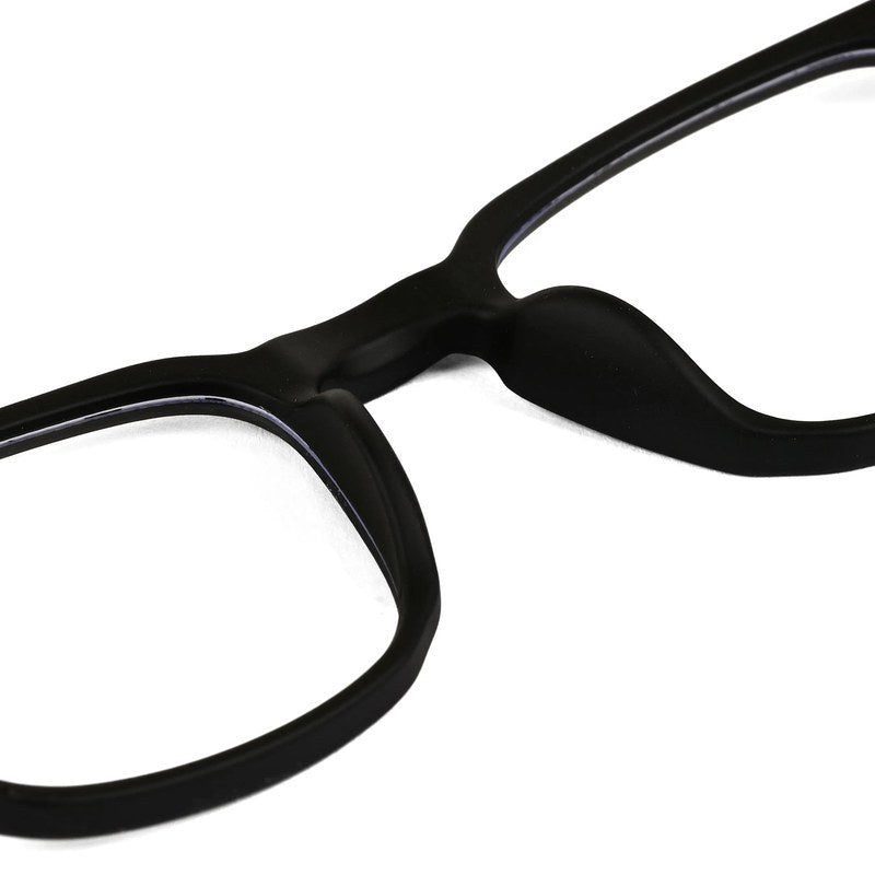 BluArmor Black Medium Full Rim SQUARE Computer Glasses for Men & Women — Hashtag Eyewears