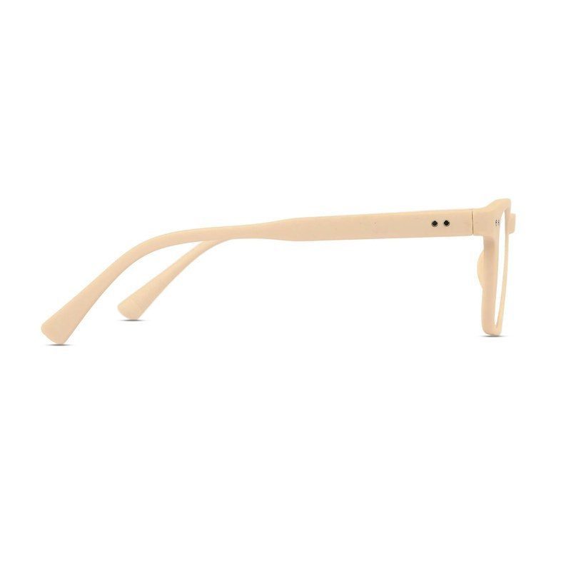 BluArmor Cream Medium Full Rim SQUARE Computer Glasses for Men & Women — Hashtag Eyewears