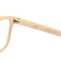 BluArmor Cream Medium Full Rim SQUARE Computer Glasses for Men & Women — Hashtag Eyewears
