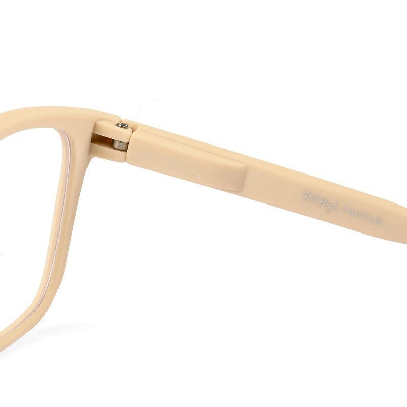 BluArmor Cream Medium Full Rim SQUARE Computer Glasses for Men & Women — Hashtag Eyewears
