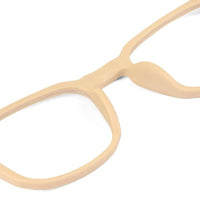 BluArmor Cream Medium Full Rim SQUARE Computer Glasses for Men & Women — Hashtag Eyewears