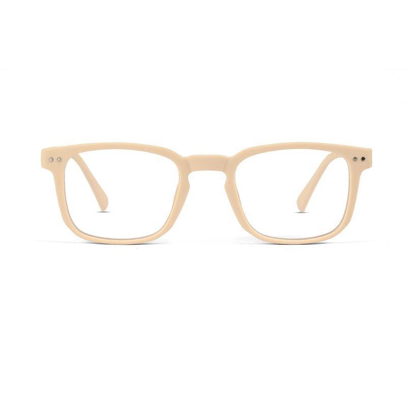 BluArmor Cream Medium Full Rim SQUARE Computer Glasses for Men & Women — Hashtag Eyewears