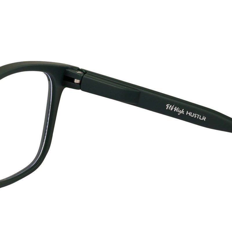 BluArmor Green Medium Full Rim SQUARE Computer Glasses for Men & Women — Hashtag Eyewears
