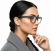 BluArmor Green Medium Full Rim SQUARE Computer Glasses for Men & Women — Hashtag Eyewears