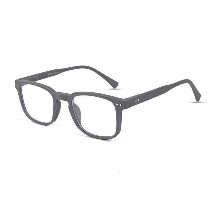 BluArmor Grey Medium Full Rim SQUARE Computer Glasses for Men & Women — Hashtag Eyewears
