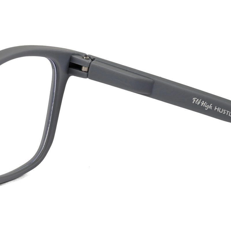 BluArmor Grey Medium Full Rim SQUARE Computer Glasses for Men & Women — Hashtag Eyewears