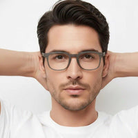 BluArmor Grey Medium Full Rim SQUARE Computer Glasses for Men & Women — Hashtag Eyewears