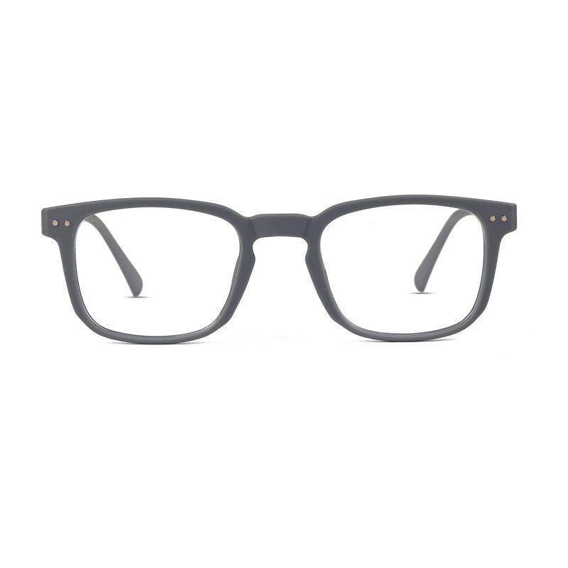 BluArmor Grey Medium Full Rim SQUARE Computer Glasses for Men & Women — Hashtag Eyewears
