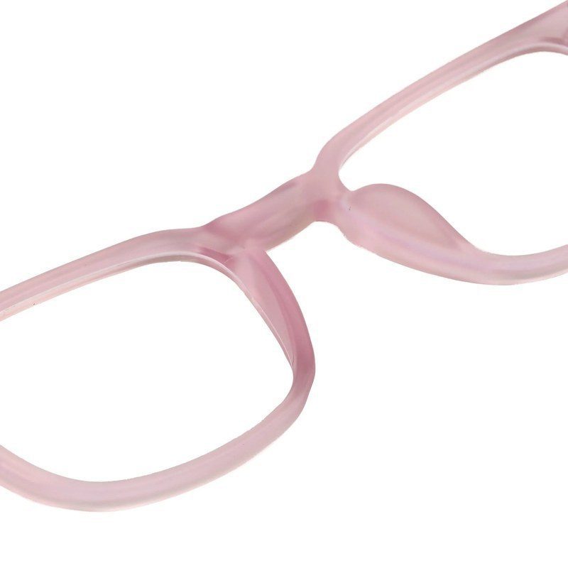 BluArmor Transparent Baby Pink Medium Full Rim SQUARE Computer Glasses for Men & Women — Hashtag Eyewears