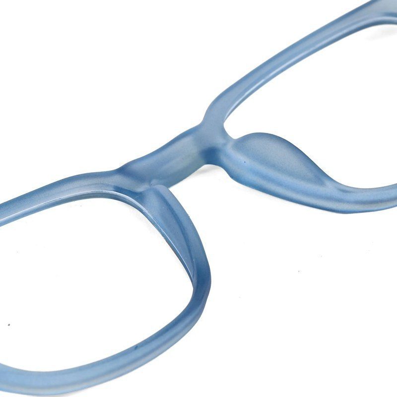 BluArmor Transparent Blue Medium Full Rim SQUARE Computer Glasses for Men & Women — Hashtag Eyewears
