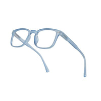 BluArmor Transparent Blue Medium Full Rim SQUARE Computer Glasses for Men & Women — Hashtag Eyewears