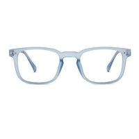 BluArmor Transparent Blue Medium Full Rim SQUARE Computer Glasses for Men & Women — Hashtag Eyewears