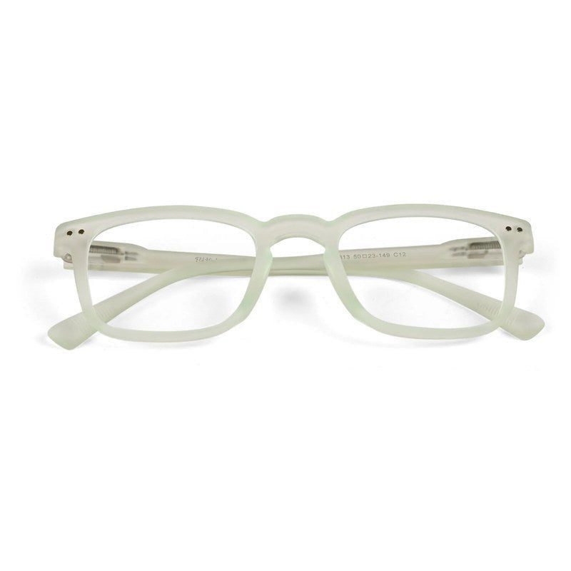 BluArmor Transparent Light Green Medium Full Rim SQUARE Computer Glasses for Men & Women — Hashtag Eyewears