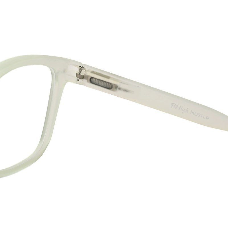 BluArmor Transparent Light Green Medium Full Rim SQUARE Computer Glasses for Men & Women — Hashtag Eyewears