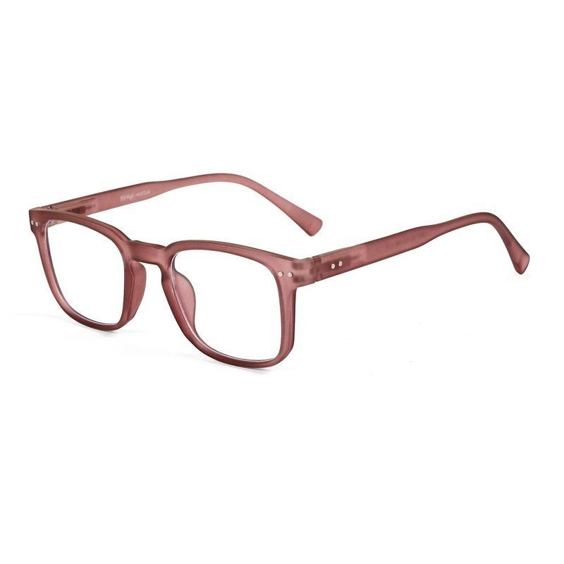 BluArmor Transparent Mate Maroon Medium Full Rim SQUARE Computer Glasses for Men & Women — Hashtag Eyewears