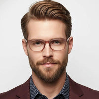 BluArmor Transparent Mate Maroon Medium Full Rim SQUARE Computer Glasses for Men & Women — Hashtag Eyewears
