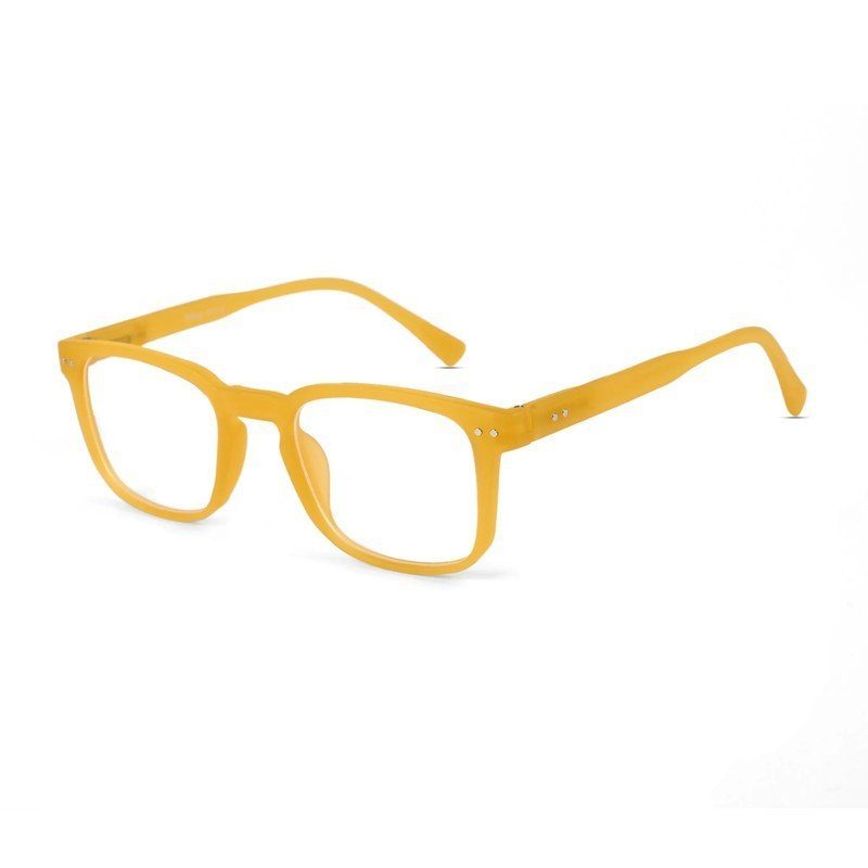 BluArmor Transparent Orange Medium Full Rim SQUARE Computer Glasses for Men & Women — Hashtag Eyewears
