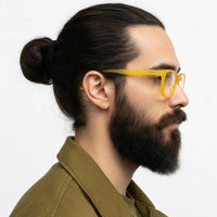 BluArmor Transparent Orange Medium Full Rim SQUARE Computer Glasses for Men & Women — Hashtag Eyewears