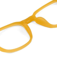 BluArmor Transparent Orange Medium Full Rim SQUARE Computer Glasses for Men & Women — Hashtag Eyewears