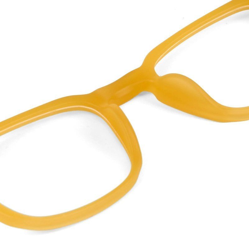 BluArmor Transparent Orange Medium Full Rim SQUARE Computer Glasses for Men & Women — Hashtag Eyewears