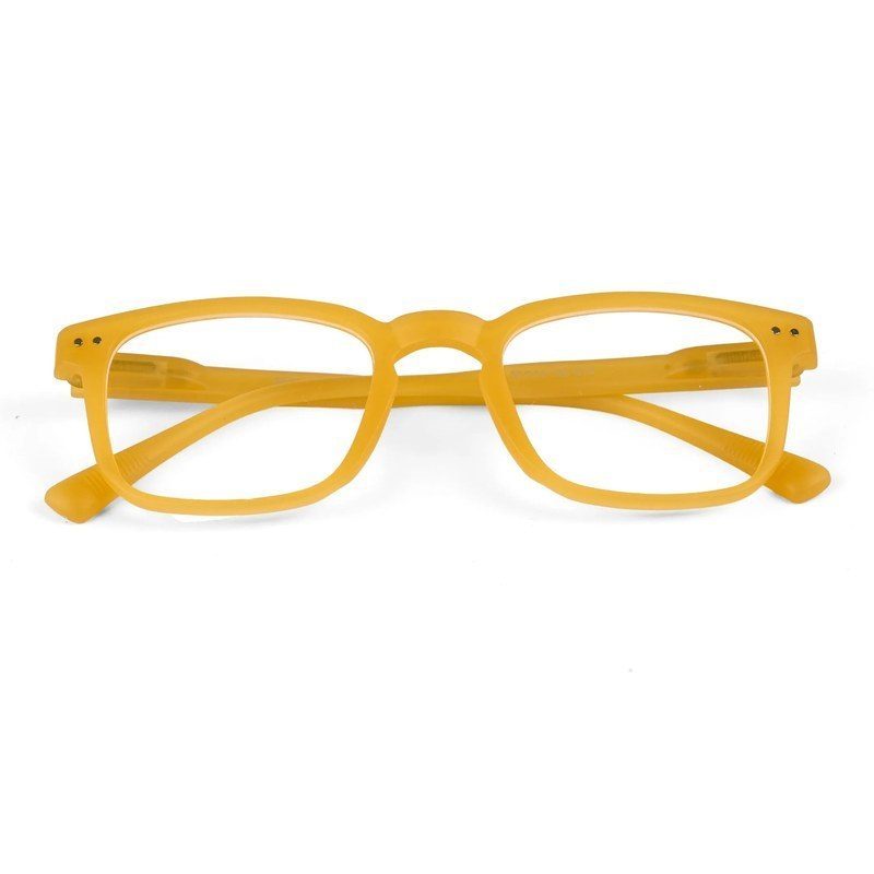 BluArmor Transparent Orange Medium Full Rim SQUARE Computer Glasses for Men & Women — Hashtag Eyewears