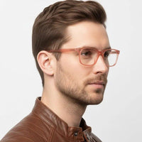 BluArmor Transparent Red Medium Full Rim SQUARE Computer Glasses for Men & Women — Hashtag Eyewears