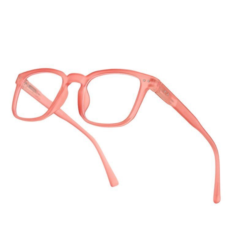 BluArmor Transparent Red Medium Full Rim SQUARE Computer Glasses for Men & Women — Hashtag Eyewears