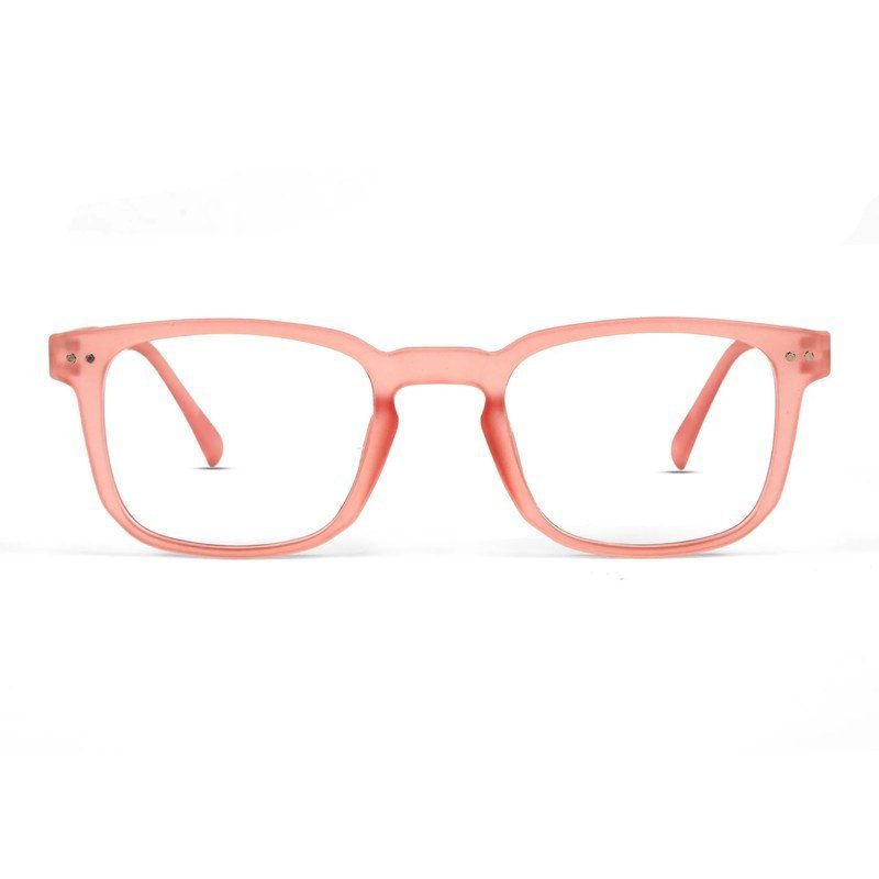 BluArmor Transparent Red Medium Full Rim SQUARE Computer Glasses for Men & Women — Hashtag Eyewears