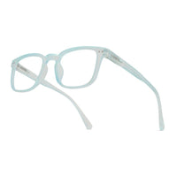 BluArmor Transparent Skyblue Medium Full Rim SQUARE Computer Glasses for Men & Women — Hashtag Eyewears