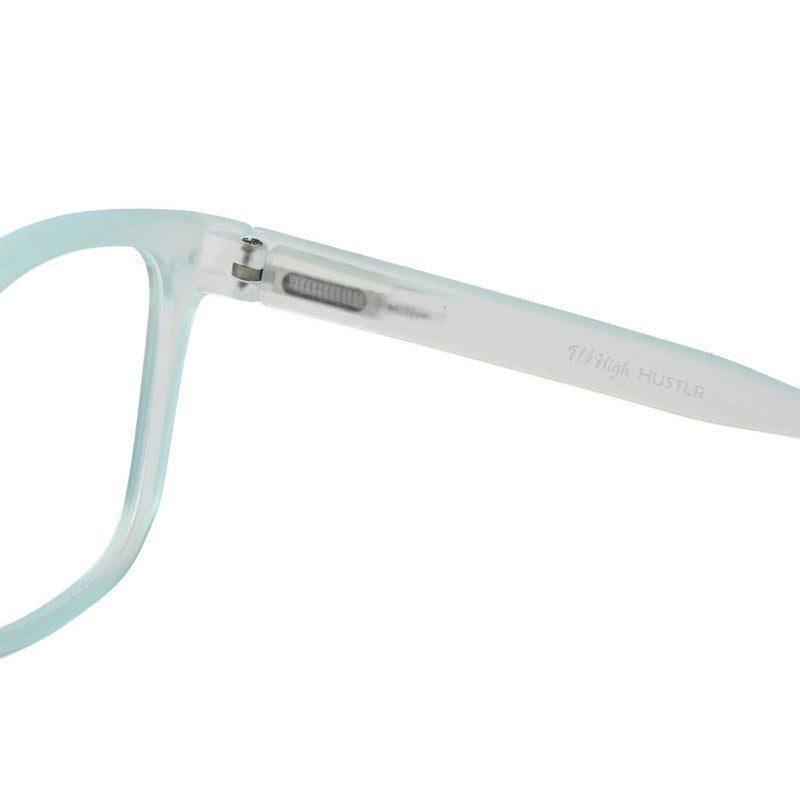 BluArmor | Transparent Skyblue Medium Full Rim SQUARE Computer Glasses for Men & Women [Blue Block]