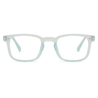 BluArmor Transparent Skyblue Medium Full Rim SQUARE Computer Glasses for Men & Women — Hashtag Eyewears