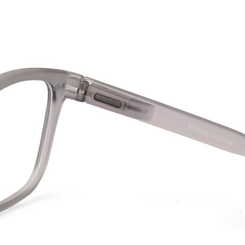 BluArmor Transparent Smoke Medium Full Rim SQUARE Computer Glasses for Men & Women — Hashtag Eyewears