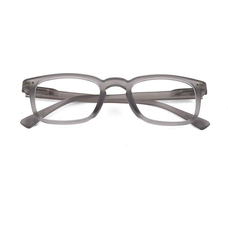 BluArmor Transparent Smoke Medium Full Rim SQUARE Computer Glasses for Men & Women — Hashtag Eyewears