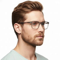 BluArmor Transparent Smoke Medium Full Rim SQUARE Computer Glasses for Men & Women — Hashtag Eyewears