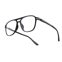 BluLite Black Medium Full Rim Square Computer Glasses for Men & Women — Hashtag Eyewears