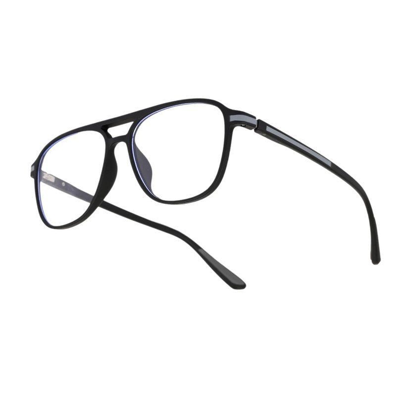 BluLite Black Medium Full Rim Square Computer Glasses for Men & Women — Hashtag Eyewears