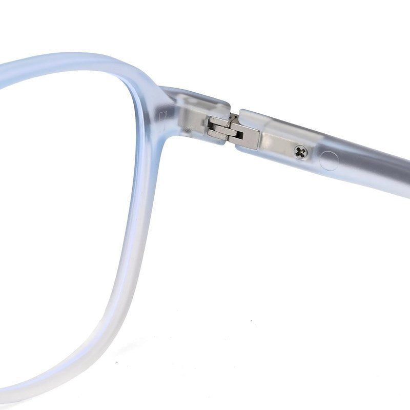 BluLite | Transparent Light Blue & Transparent White Medium Full Rim Square Computer Glasses for Men & Women [Blue Block]