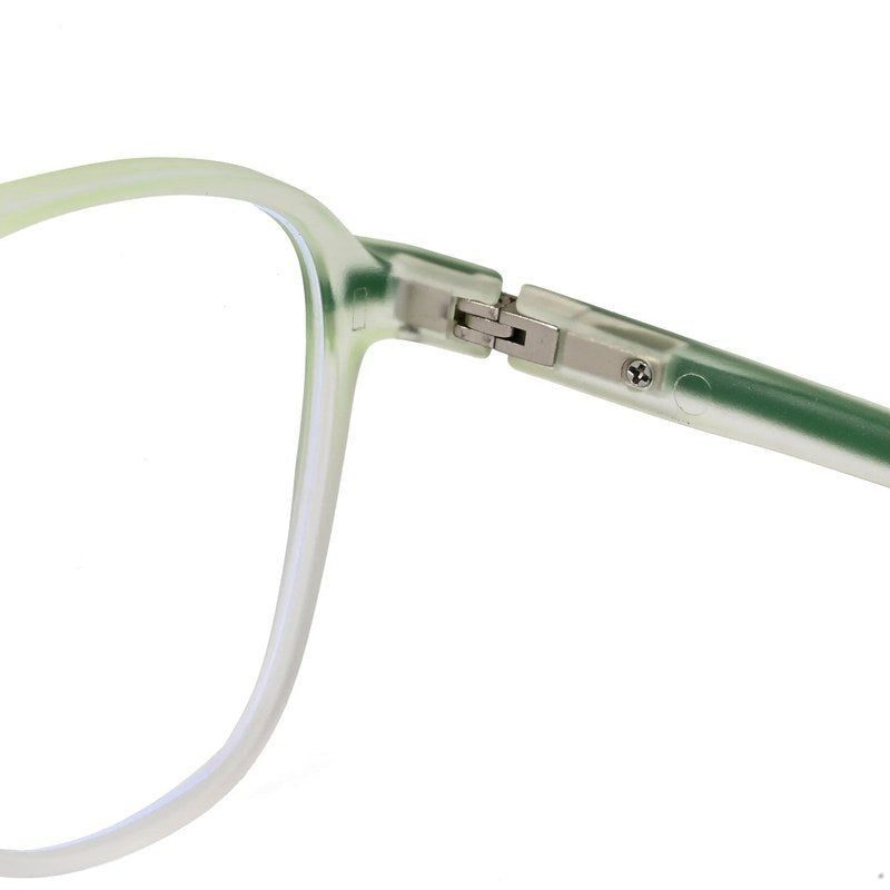 BluLite Transparent Light Green Medium Full Rim Square Computer Glasses for Men & Women — Hashtag Eyewears