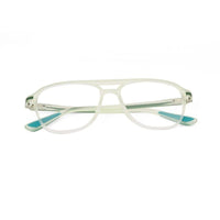 BluLite Transparent Light Green Medium Full Rim Square Computer Glasses for Men & Women — Hashtag Eyewears