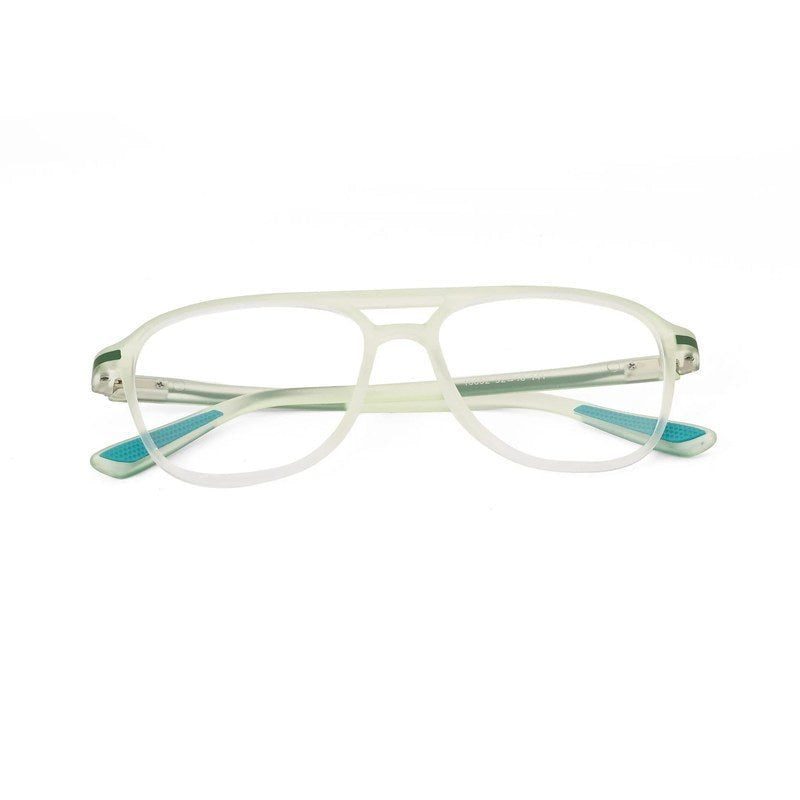 BluLite Transparent Light Green Medium Full Rim Square Computer Glasses for Men & Women — Hashtag Eyewears