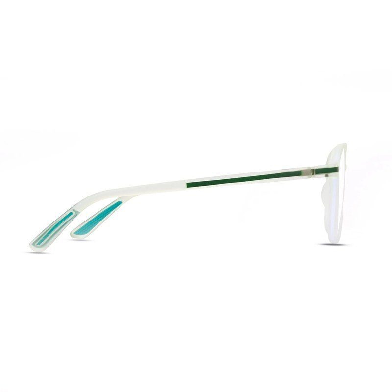 BluLite Transparent Light Green Medium Full Rim Square Computer Glasses for Men & Women — Hashtag Eyewears