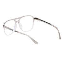 BluLite Transparent Light Grey & White Medium Full Rim Square Computer Glasses for Men & Women — Hashtag Eyewears