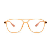 BluLite Transparent Orange Medium Full Rim Square Computer Glasses for Men & Women — Hashtag Eyewears